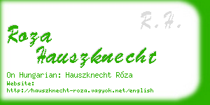 roza hauszknecht business card