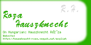 roza hauszknecht business card